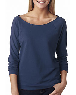 Next Level 6951 Women The Terry Raw-Edge 3/4-Sleeve Raglan at GotApparel