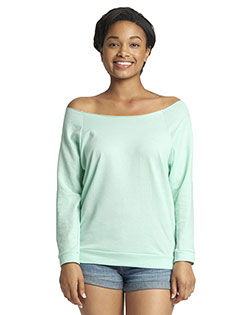 Next Level 6951 Women The Terry Raw-Edge 3/4-Sleeve Raglan at GotApparel