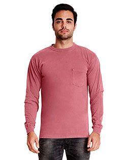 Next Level 7451 Men Inspired Dye Long-Sleeve Crew with Pocket at GotApparel
