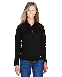 North End 78187 Women Radar Half-Zip Performance Long-Sleeve Top at GotApparel