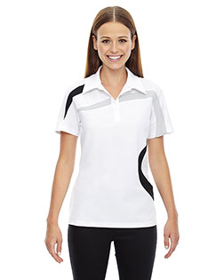 North End 78645 Women Impact Performance Polyester Pique Colorblock Polo at GotApparel