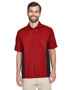 North End 87042T Men Tall Fuse Colorblock Twill Shirt at GotApparel