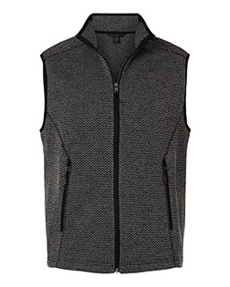 North End NE731 Men's Jasper Jacquard Fleece Vest at GotApparel