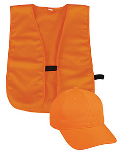 Outdoor Cap BLZCPV  Structured Solid Back Hat With OFSM Vest at GotApparel