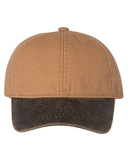 Outdoor Cap HPK100  Weathered Canvas Crown with Contrast-Color Visor Cap at GotApparel