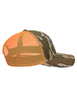 Outdoor Cap OC771C Structured Camo Trucker With Solid Mesh Back Hat at GotApparel