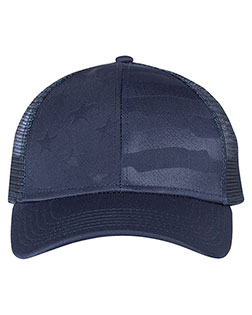 Outdoor Cap USA750M  Debossed Stars and Stripes Mesh-Back Cap at GotApparel