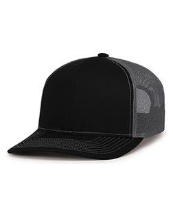 Pacific Headwear 104S Contrast Stitch Trucker Snapback at GotApparel