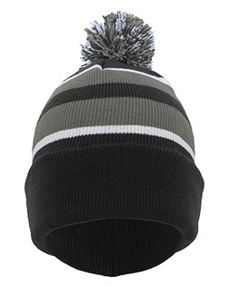 Pacific Headwear 641K Knit Fold Over Pom-Pom Beanie at GotApparel