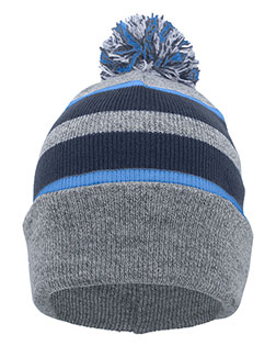 Pacific Headwear 641K Knit Fold Over Pom-Pom Beanie at GotApparel