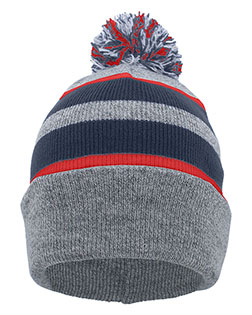 Pacific Headwear 641K Knit Fold Over Pom-Pom Beanie at GotApparel