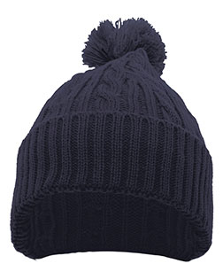 Pacific Headwear 643K Cable Knit Pom-Pom Beanie at GotApparel