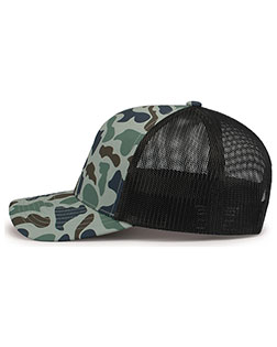Pacific Headwear P686 Weekender Duck Camo Trucker Snapback Cap at GotApparel