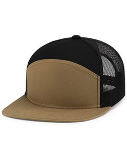 Pacific Headwear P787 6-Panel Arch Trucker Snapback Cap at GotApparel