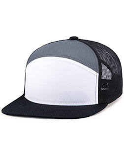 Pacific Headwear P787  6-Panel Arch Trucker Snapback Cap at GotApparel