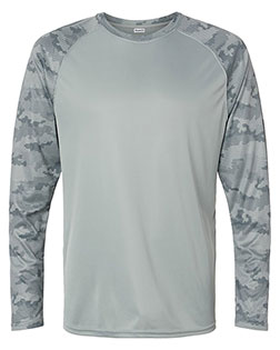 Paragon 216 Men Cayman Performance Camo Colorblocked Long Sleeve T-Shirt at GotApparel