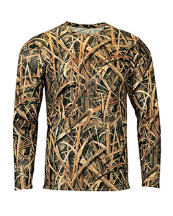 Paragon 237 Men's Oxford Performance Camo Print Long Sleeve T-Shirt at GotApparel