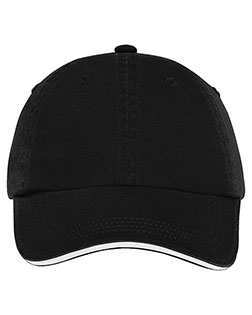 Port Authority C830 Men Sandwich Bill Cap With Striped Closure at GotApparel