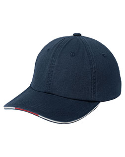 Port Authority C830 Men Sandwich Bill Cap With Striped Closure at GotApparel