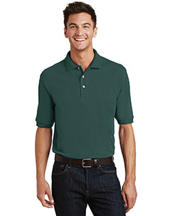 Port Authority K420P Men Pique Knit Polo With Pocket at GotApparel