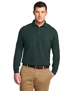 Port Authority K500LS Men Long-Sleeve Silk Touch Polo at GotApparel