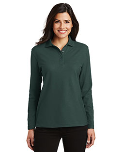 Port Authority L500LS Women Long-Sleeve Silk Touch Polo at GotApparel