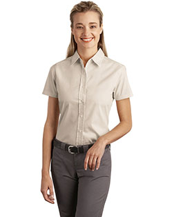 Port Authority L507 Women Short-Sleeve Easy Care, Soil Resistant-Shirt at GotApparel