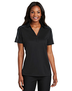 Port Authority L547 Women Silk Touch Performance Colorblock Stripe Polo at GotApparel
