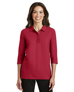 Port Authority L562 Women Silk Touch 3/4-Sleeve Polo at GotApparel