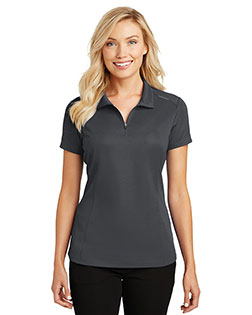 Port Authority L580 Women Pinpoint Mesh Zip Polo at GotApparel