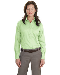 Port Authority L638 Women Long-Sleeve Non-Iron Twill Shirt at GotApparel