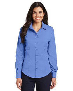 Port Authority L638 Women Long-Sleeve Non-Iron Twill Shirt at GotApparel