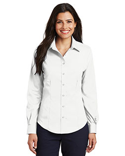Port Authority L638 Women Long-Sleeve Non-Iron Twill Shirt at GotApparel