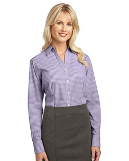 Port Authority L639 Women Plaid Pattern Easy Care Shirt at GotApparel