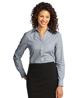 Port Authority L640 Women Crosshatch Easy Care Shirt at GotApparel