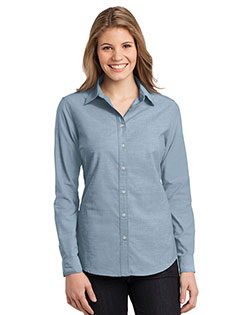 Port Authority L653 Women Chambray Shirt at GotApparel