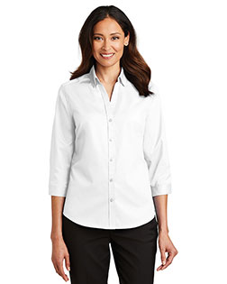 Port Authority L665 Women 3/4-Sleeve Superpro Twill Shirt at GotApparel