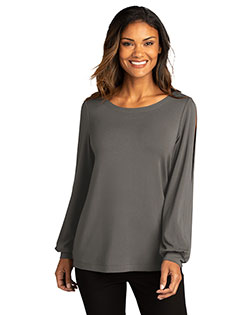 Port Authority LK5600 Women <sup>®</Sup> Ladies Luxe Knit Jewel Neck Top. at GotApparel