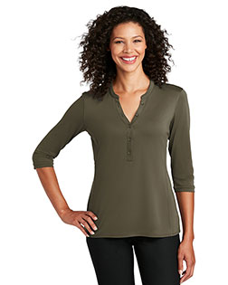 Port Authority LK750 Women <sup> ®</Sup>  Ladies Uv Choice Pique Henley at GotApparel