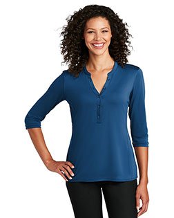 Port Authority LK750 Women  ®  Ladies Uv Choice Pique Henley at GotApparel