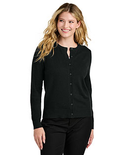 Port Authority  Women's Easy Care Crewneck Cardigan Sweater LSW2870 at GotApparel