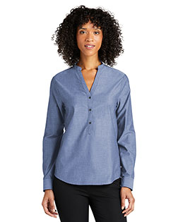 Port Authority Ladies Long Sleeve Chambray Easy Care Shirt LW382 at GotApparel