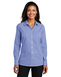 Port Authority LW644 Women Broadcloth Gingham Easy Care Shirt at GotApparel