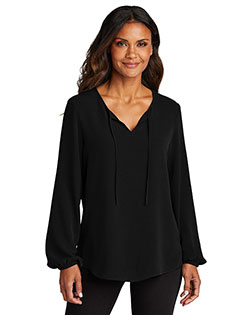 Port Authority ® Ladies Textured Crepe Blouse LW714 at GotApparel