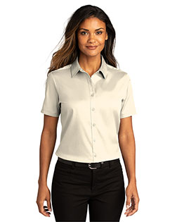 Port Authority LW809 Women ® Ladies Short Sleeve Superpro React™twill Shirt. at GotApparel