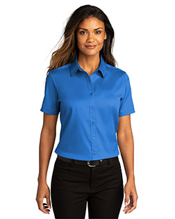 Port Authority LW809 Women ® Ladies Short Sleeve Superpro React™twill Shirt. at GotApparel