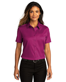 Port Authority LW809 Women <sup>®</Sup> Ladies Short Sleeve Superpro React<sup>™</Sup>twill Shirt. at GotApparel