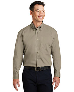 Port Authority S600T Men Long-Sleeve Twill Shirt at GotApparel