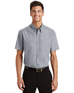 Port Authority S633 Men Short-Sleeve Value Poplin Shirt at GotApparel