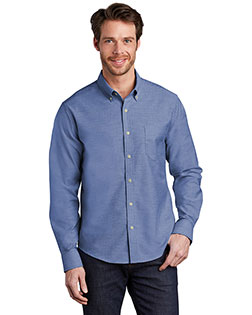 Port Authority S651 Men Untucked Fit SuperPro ™ Oxford Shirt at GotApparel
